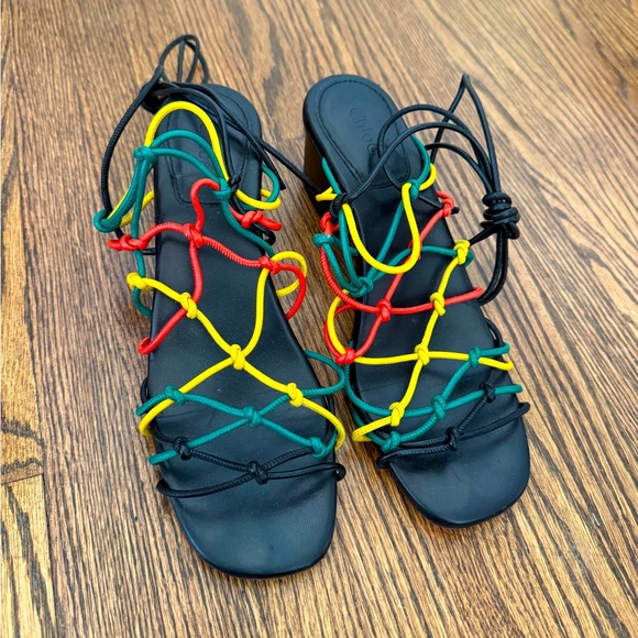 Chloe Ankle Wrap Sandals - Picture 1 of 7
